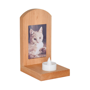 宠物纪念小灵牌 狗狗猫咪墓碑去世灵位 长明灯实木烛台纪念牌照片