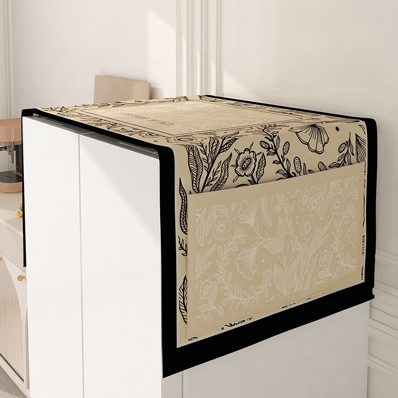 2023新款冰箱防尘盖布轻奢双开门洗衣机床头柜顶部可收纳散热型