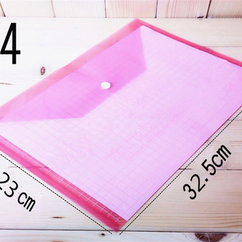 红杰A4 FC文件档案资料收纳袋图纸袋209A18C纽扣袋按扣格子袋20个