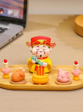 【钟馗小神仙】可爱工位装饰摆件财神爷礼物送女生办公室招财佛祖