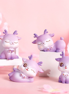 创意可爱家居饰品少女心可爱小鹿摆件客厅房间北欧风装饰摆设礼物