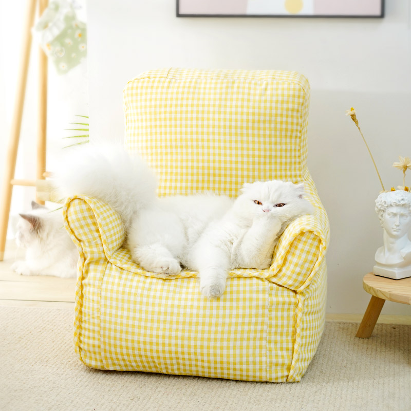 猫沙发猫窝四季通用可拆洗宠物布艺沙发小狗睡觉网红猫床猫咪用品