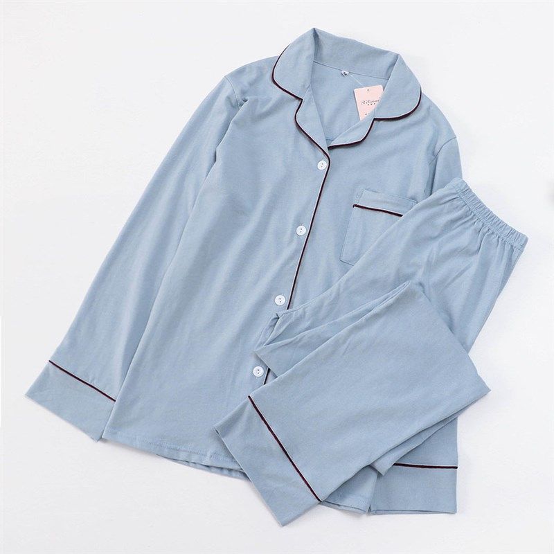 春秋纯棉情侣长袖睡衣 针织棉男女开衫长裤简约家居服套装 薄款,女士内衣/男士内衣/家居服,睡衣/家居服套装,淘宝优惠券,粉丝福利购,淘宝优惠卷