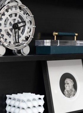 简约现代样板房书房书柜摆件售楼处高柜装饰柜电视柜软装饰品摆设