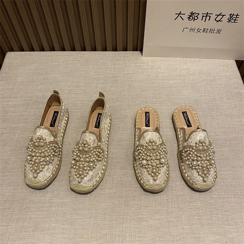 渔夫鞋女2023新款夏季透气网面一脚蹬妈妈单网鞋薄款布鞋孕妇平底,女鞋,渔夫鞋,淘宝优惠券,粉丝福利购,淘宝优惠卷