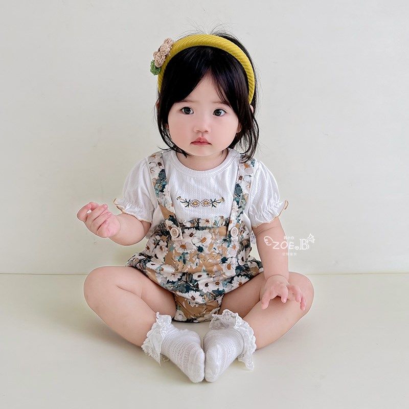 婴儿衣服夏装薄款背带裤包屁衣女宝宝连体衣婴幼儿洋气小套装夏季,童装/婴儿装/亲子装,连身衣/爬服/哈衣,淘宝优惠券,粉丝福利购,淘宝优惠卷