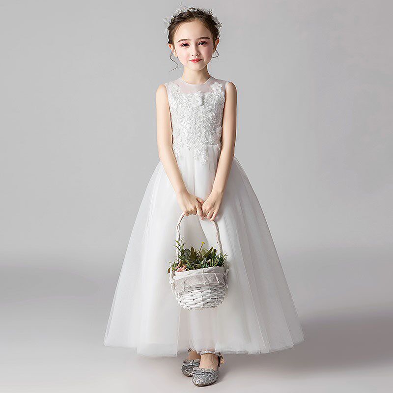 女童白色生日花童婚纱公主裙儿童主持人晚礼服女孩洋气演出服夏季,童装/婴儿装/亲子装,儿童礼服,淘宝优惠券,粉丝福利购,淘宝优惠卷
