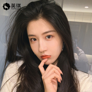 假发女夏长发轻薄全蕾丝辫zi发隐形自然真发中分长直发汉服全头套