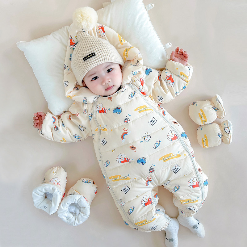 婴儿连身羽绒服新生儿秋冬季外出服抱衣男女宝宝冬装加厚保暖衣服,童装/婴儿装/亲子装,羽绒连体衣,淘宝优惠券,粉丝福利购,淘宝优惠卷