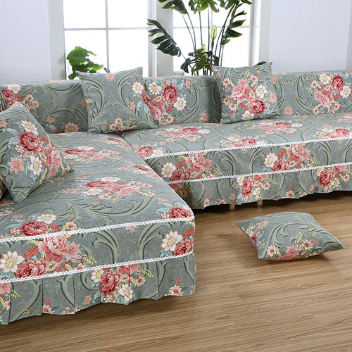 沙发套巾罩全盖全包万能套四季简约现代防滑布艺套垫贵妃全棉定做