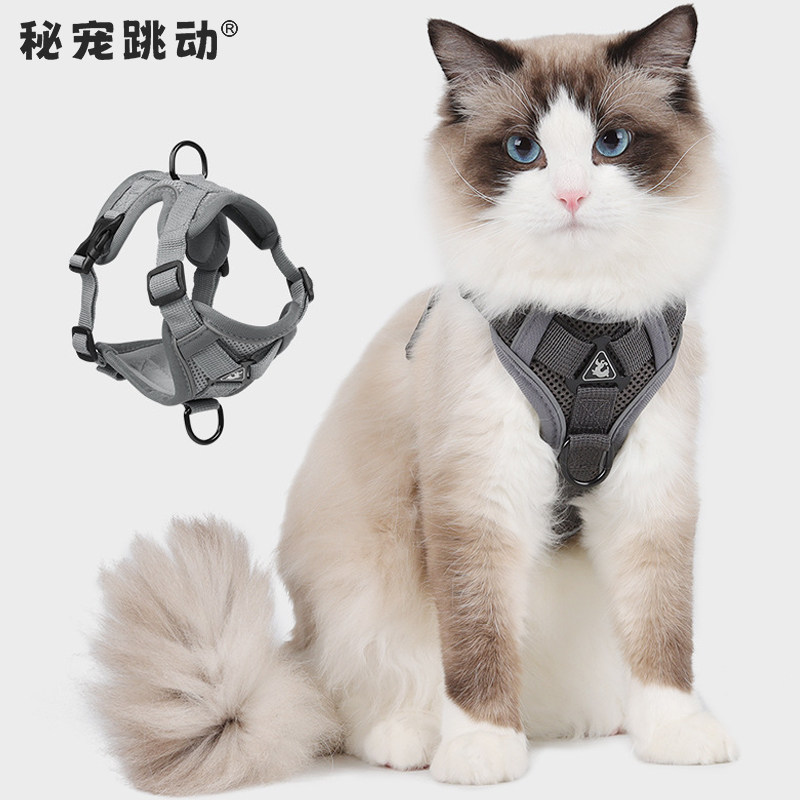 新款猫咪牵引绳背心式宠物胸背带反光透气防挣脱小型犬遛猫牵引绳,宠物/宠物食品及用品,猫牵引绳,淘宝优惠券,粉丝福利购,淘宝优惠卷