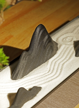 新中式摆件 禅意玄关创意风化木家居客厅办公室茶室送礼装饰摆件