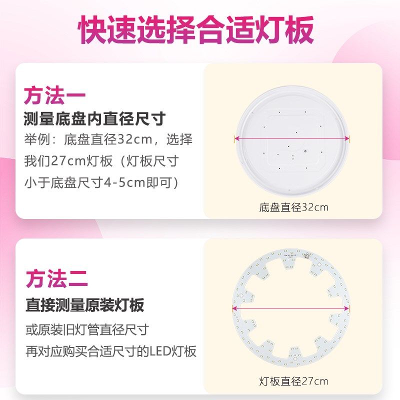 吸顶灯LED灯芯 圆形替换灯盘灯板灯条光源客厅卧室家用超亮节能灯,家装灯饰光源,LED灯板,淘宝优惠券,粉丝福利购,淘宝优惠卷