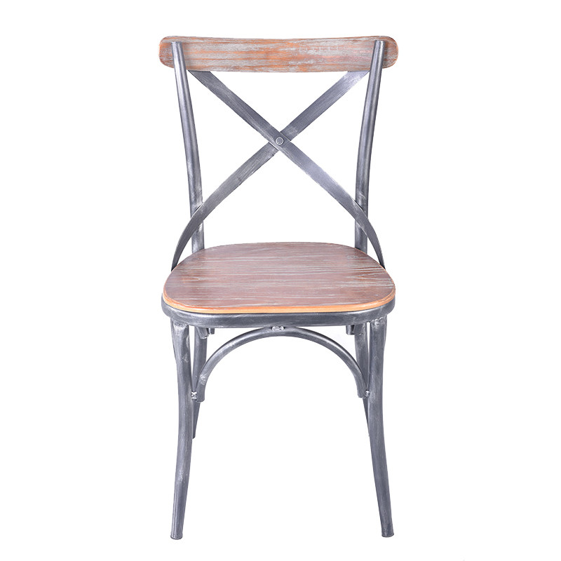 复古工业风酒吧椅办公椅家用餐椅休闲咖啡厅高脚吧台椅靠背交叉椅