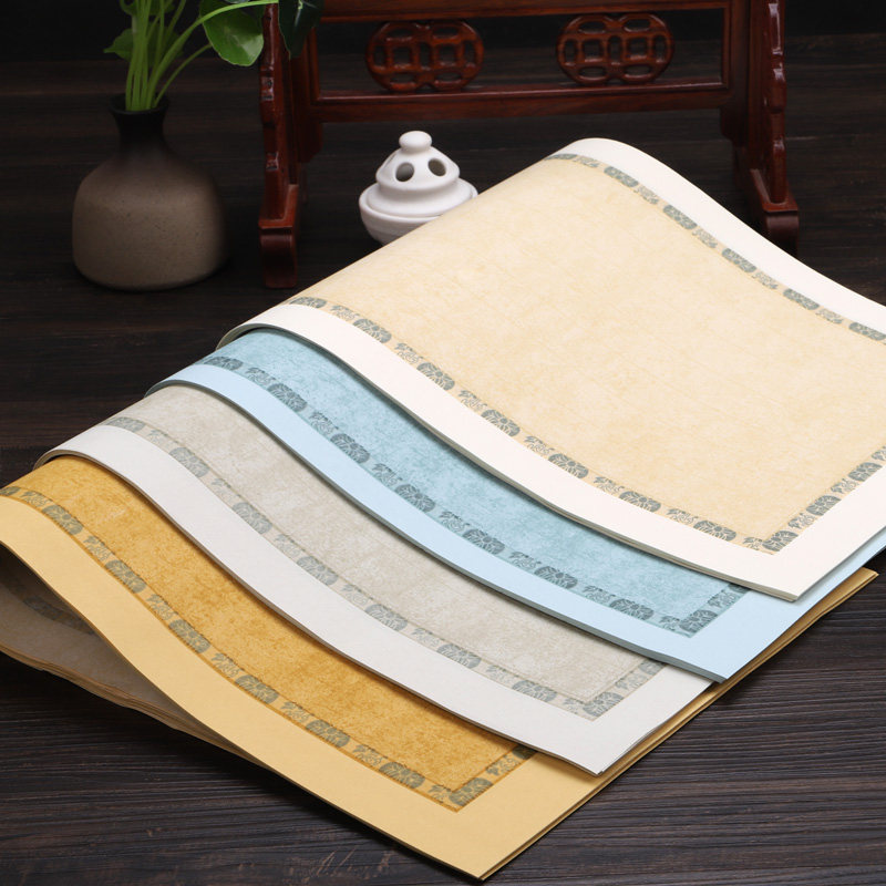 兴文斋蜡染宋风信笺半生熟宣纸毛笔书法抄诗经小楷行草竖格日课纸,文具电教/文化用品/商务用品,宣纸,淘宝优惠券,粉丝福利购,淘宝优惠卷