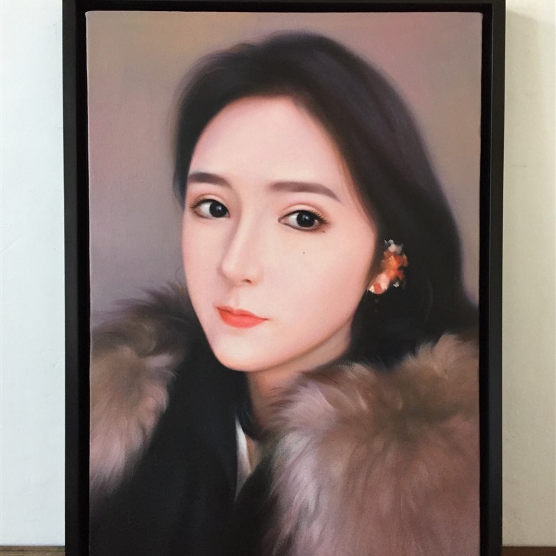 纯手绘油画定制肖像画人物照片动物风景油画挂画客厅欧式美式装饰图片