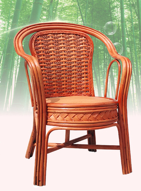 阳台藤椅藤艺小茶几三件套单人天然腾椅休闲滕编家用靠背真滕椅子