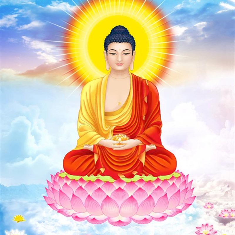 大小款 南无 阿弥陀佛 佛像画像挂像丝绢卷轴挂画贴画 可带实木框