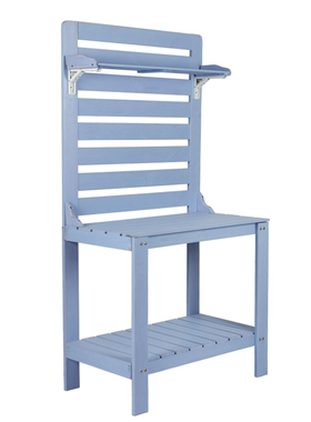 园艺工具收纳架防腐木户外花架庭院花园置物架花店室外种花工作台