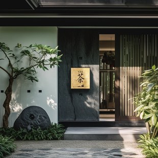 国风艺术书法宣纸灯箱壁画广告牌门头招牌酒店民宿茶坊门牌定制