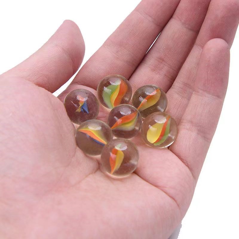 三花玻璃球16mm玻璃珠园艺专用儿童游戏弹珠玩具彩色玻璃珠溜溜球