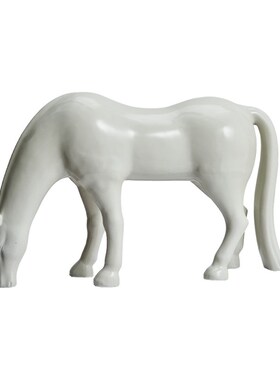 新中式书房书柜装饰品摆件高端大气艺术瑞马工艺品高级感软装布置