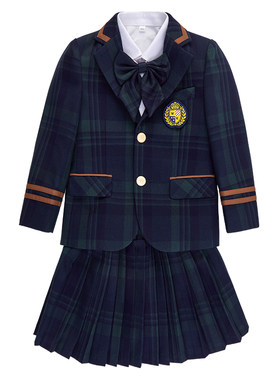 英伦风格子西装校服套装小学生秋冬新款老师男女童班服幼儿园园服