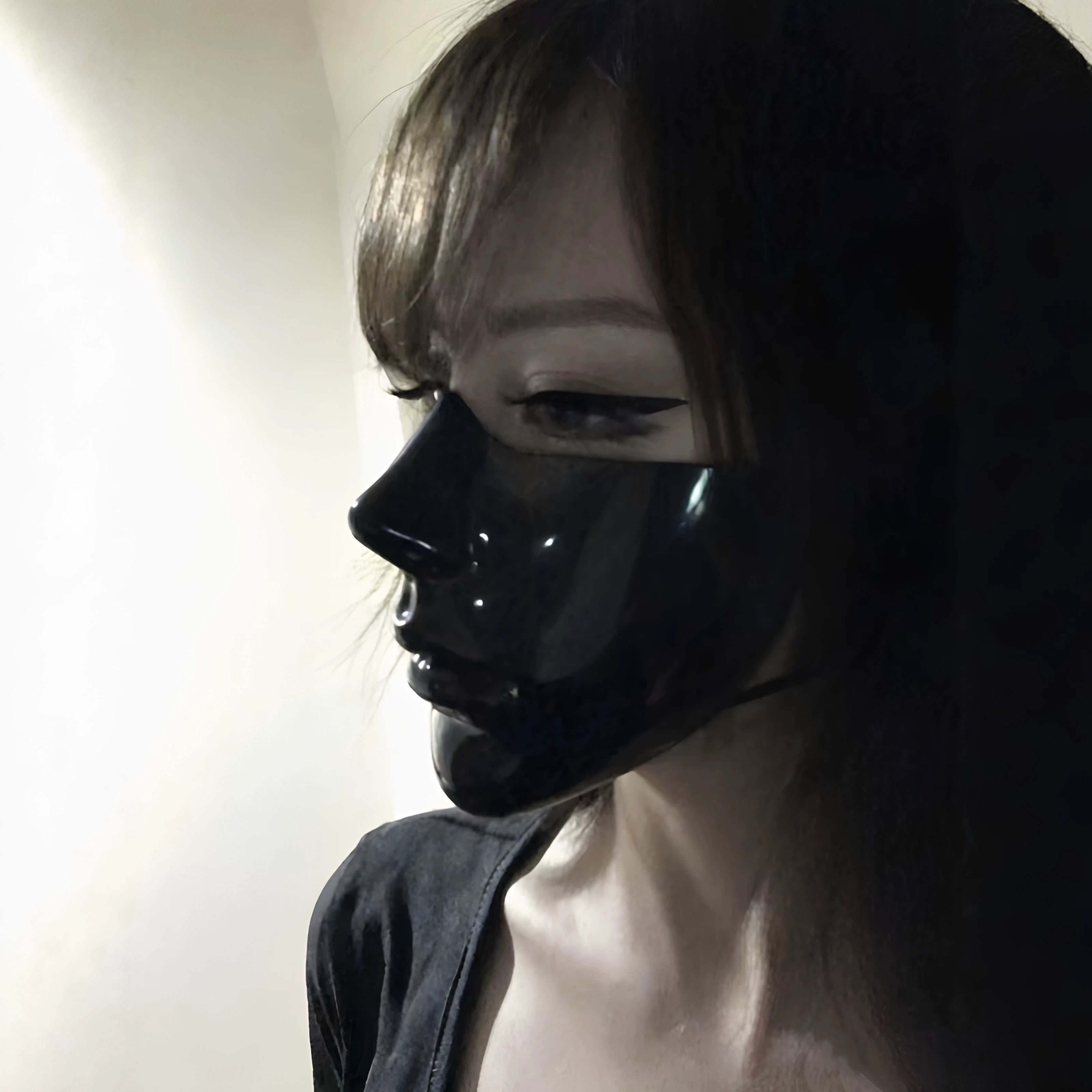 黑色半脸面具禁欲系女王氛围感!