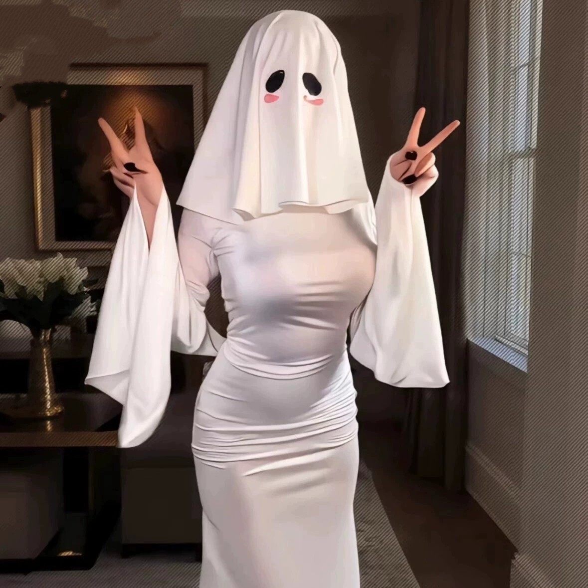 幽灵公主cos服万圣节漏PP两穿
