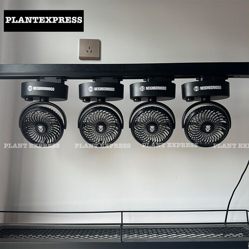 块根植物轨道灯槽风扇p室内植物墙降温通风除湿大风量多肉龙舌兰