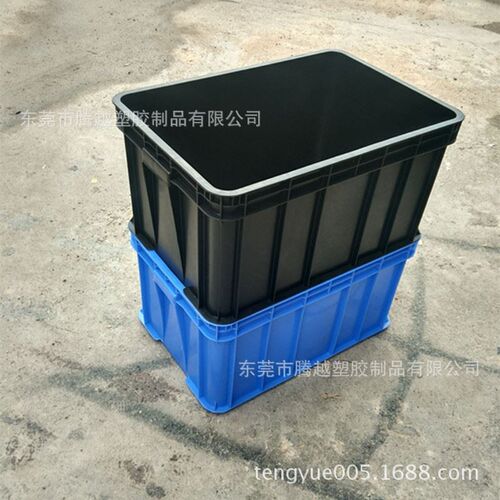 供应惠州可烫金蓝色塑胶箱 可烫金蓝色周转箱 可烫金蓝色物料胶框