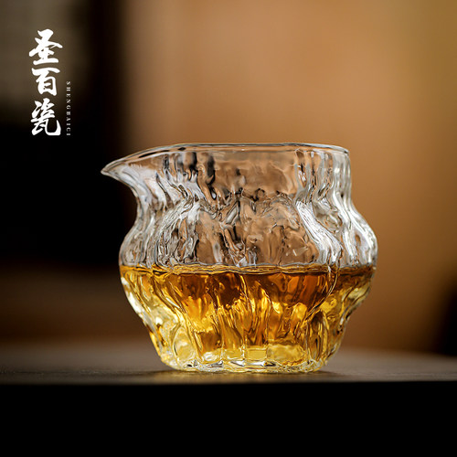 耐热玻璃公道杯日式茶海大号简约侧把加厚创意功夫茶具匀杯分茶器