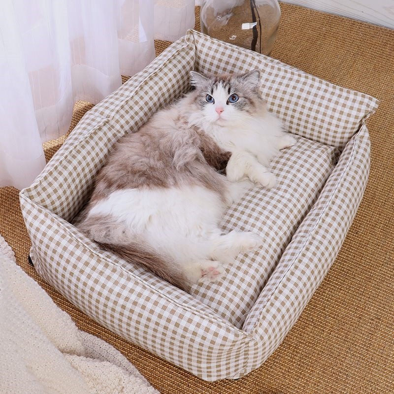 新款四季通用全可拆洗宠物窝加厚帆布狗窝猫咪窝猫窝中小型犬窝床
