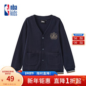 nbakids童装 男女童学院风开衫 外套V领宽松休闲上衣K231TJ320P