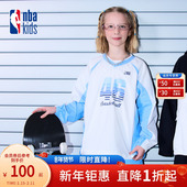 儿童长袖 nbakids童装 2025年新款 T恤宽松舒适上衣K251TS140P