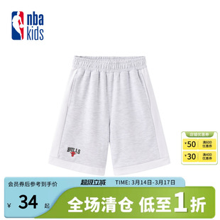nbakids童装春夏男女童五分裤运动短裤休闲儿童球裤K242TP801P