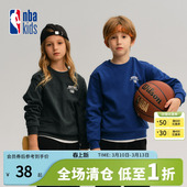 儿童卫衣K253TS050P 男女童印花T恤长袖 nbakids童装 2025秋冬新款
