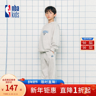 nbakids童装2025冬季新款男女童休闲长袖连帽运动套装K254ST020P