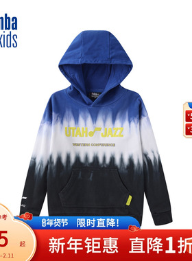 nbakids童装冬季男女童连帽卫衣儿童长袖上衣撞色K234TH801P