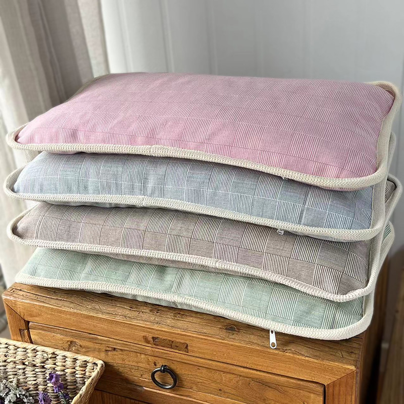 加厚!纯棉老粗布荞麦枕天然舒适护颈枕单人学生助睡眠枕头可拆洗