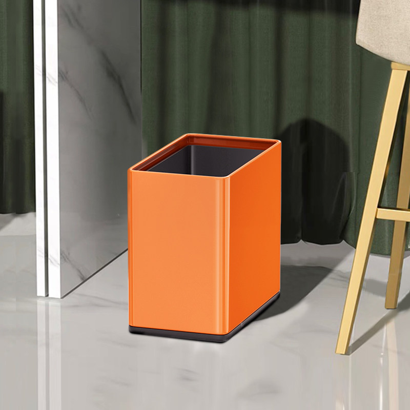 窄缝轻奢不锈钢垃圾桶家用客厅厨房办公室无盖商用厕所卫生间小号