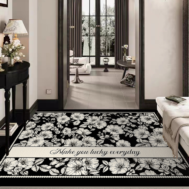 高级感法式入户门垫门口pvc可擦免洗换鞋地毯进门家用脚踏垫防滑
