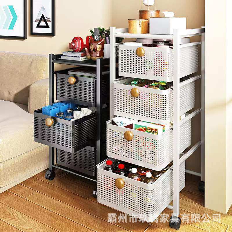 厨房蔬菜置物架抽屉式抽拉多功能微波炉落地夹缝收纳柜多层,住宅家具,其他架类,淘宝优惠券,粉丝福利购,淘宝优惠卷