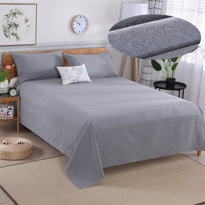 传统手工老粗布床单单件加厚加密单人双人不起皱单子秋冬季大炕单