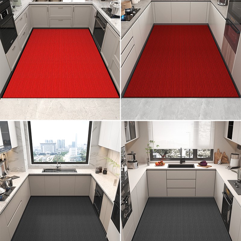 厨房地垫防滑防油可擦免洗吸水脚垫专用防水防脏整铺垫子门口地毯