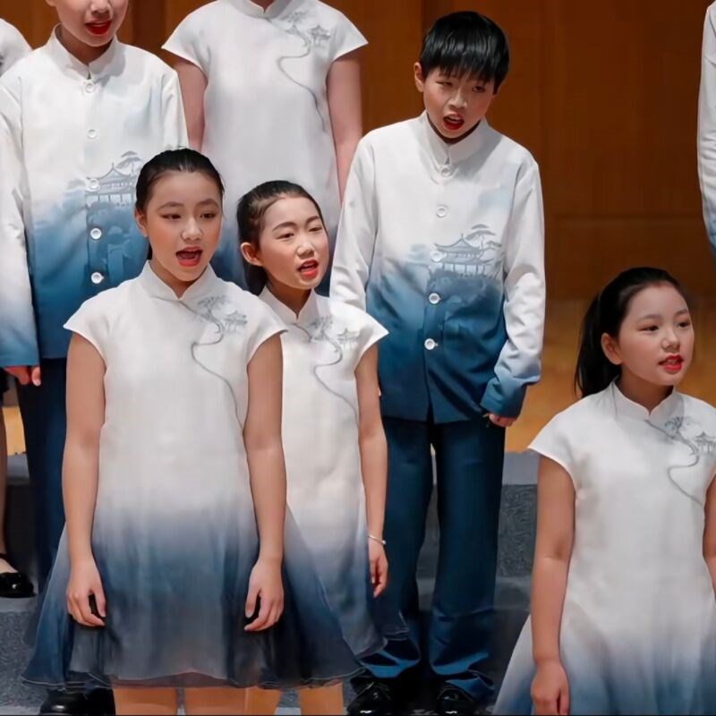 六一儿童演出服古装汉服男女童舞蹈服小学生合唱表演服班服国学服