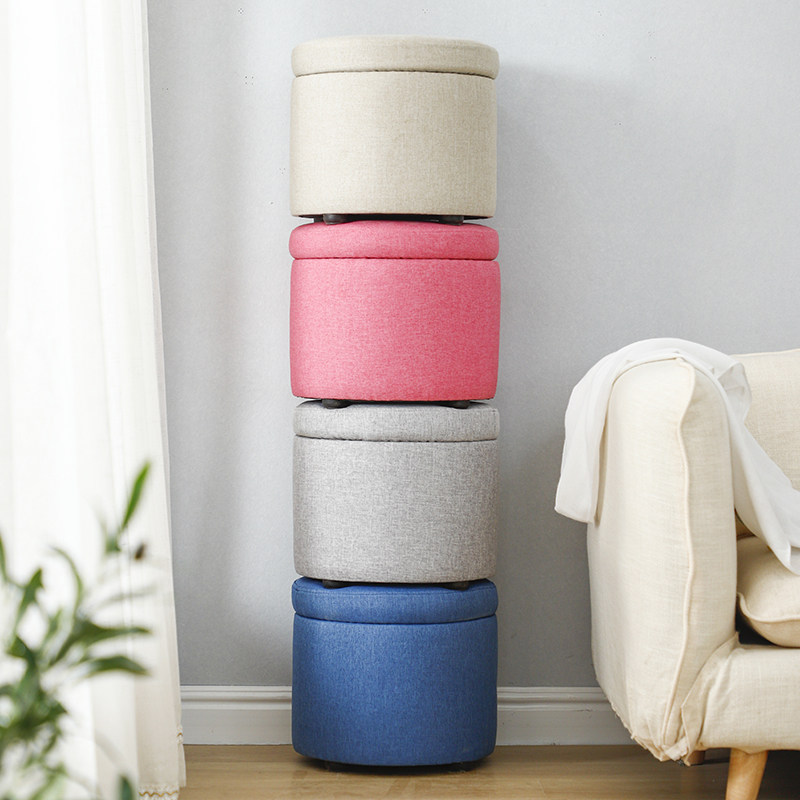 储物凳家用收纳凳换鞋矮凳子时尚客厅沙发凳创意布艺搁脚凳小凳子,住宅家具,换鞋凳,淘宝优惠券,粉丝福利购,淘宝优惠卷