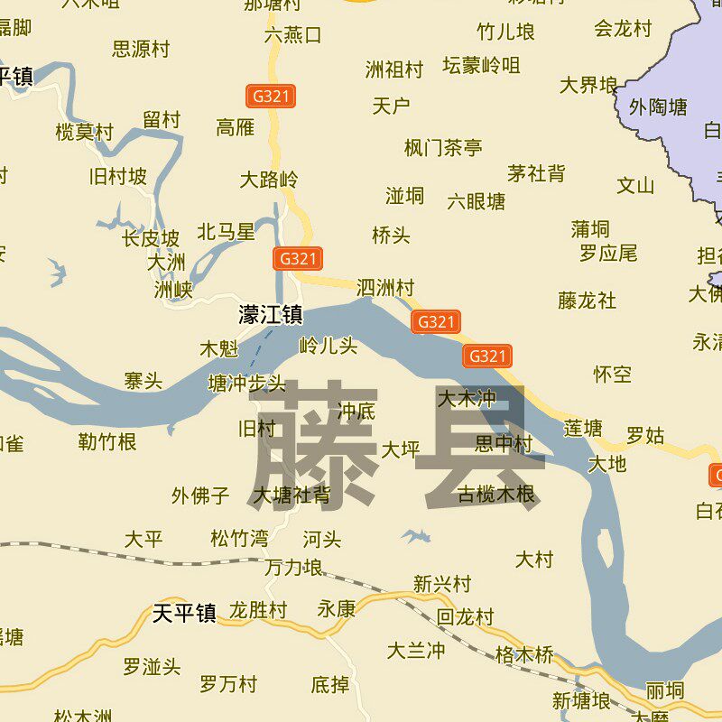 梧州市地图1.15m折叠家用高清办公室会议室书房新款墙贴装饰画 - 实物图
