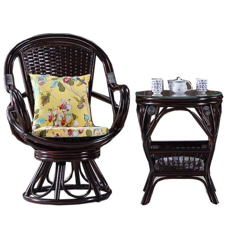 藤椅三件套室内藤编阳台桌椅组合茶几休闲椅老人单人靠背椅旋转椅,住宅家具,桌椅套件,淘宝优惠券,粉丝福利购,淘宝优惠卷