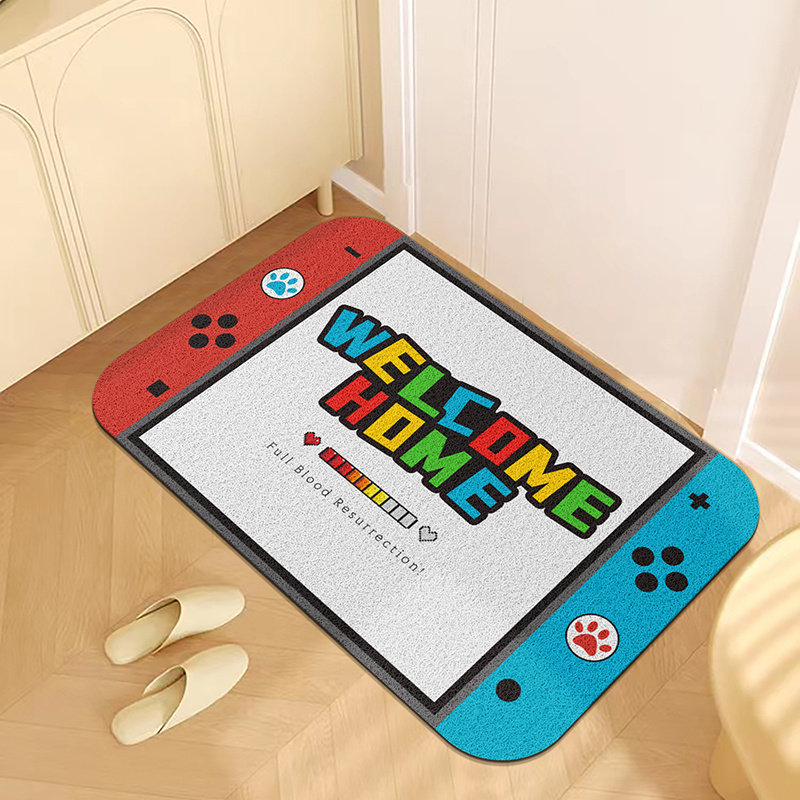 游戏机入户门丝圈地垫门口进门门垫家用防滑脚垫玄关门外蹭土地毯